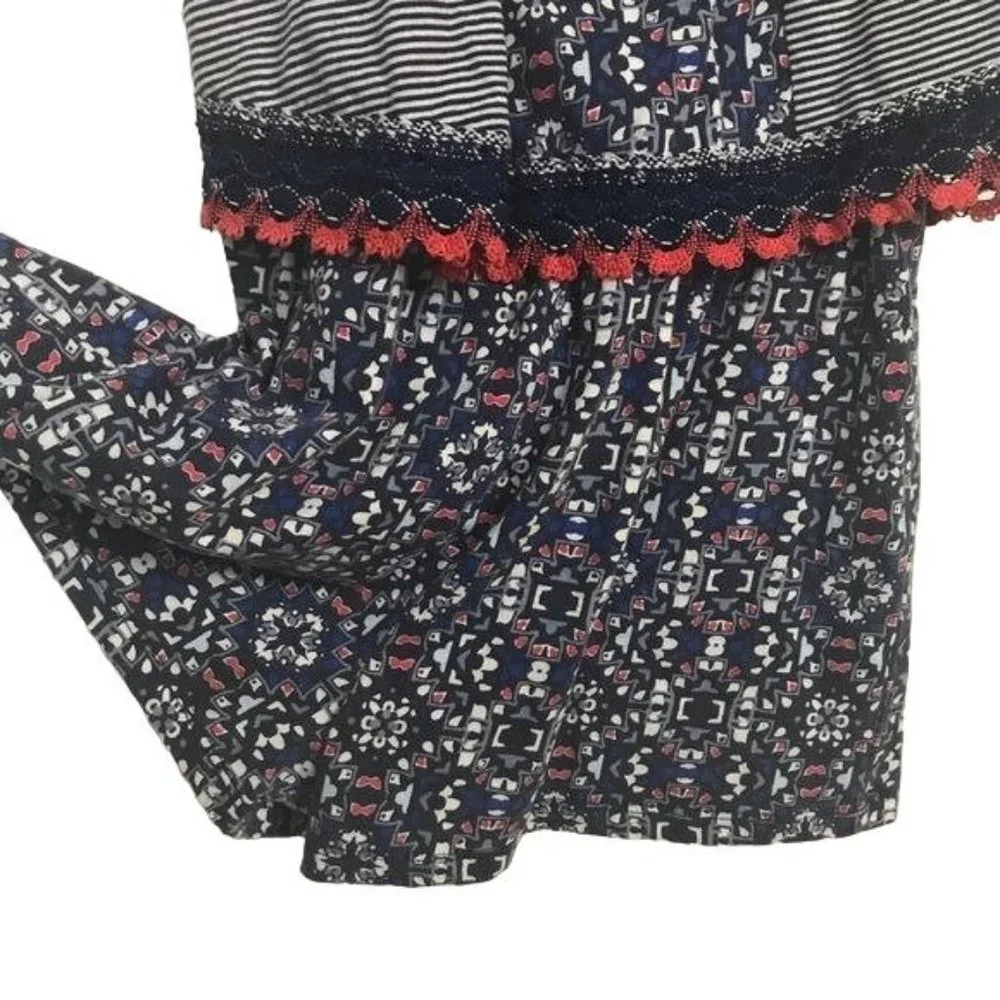 Epic Threads Kid Girl Crochet Trim Adjustable Spaghetti Straps Romper Size XL‎